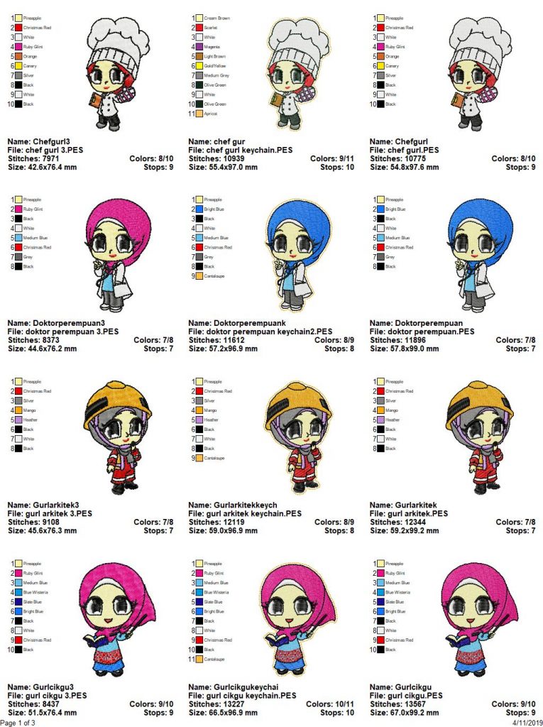 Combo Girl 10 Design – Hikayatsulaman.com