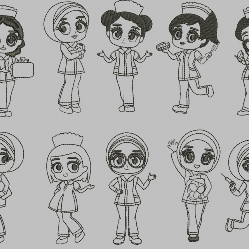 Set Outline Nurse