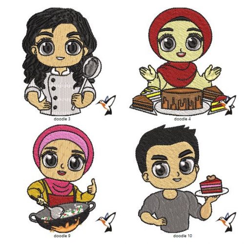 Combo Doodle Chef Batch 2 ( 10 Design)