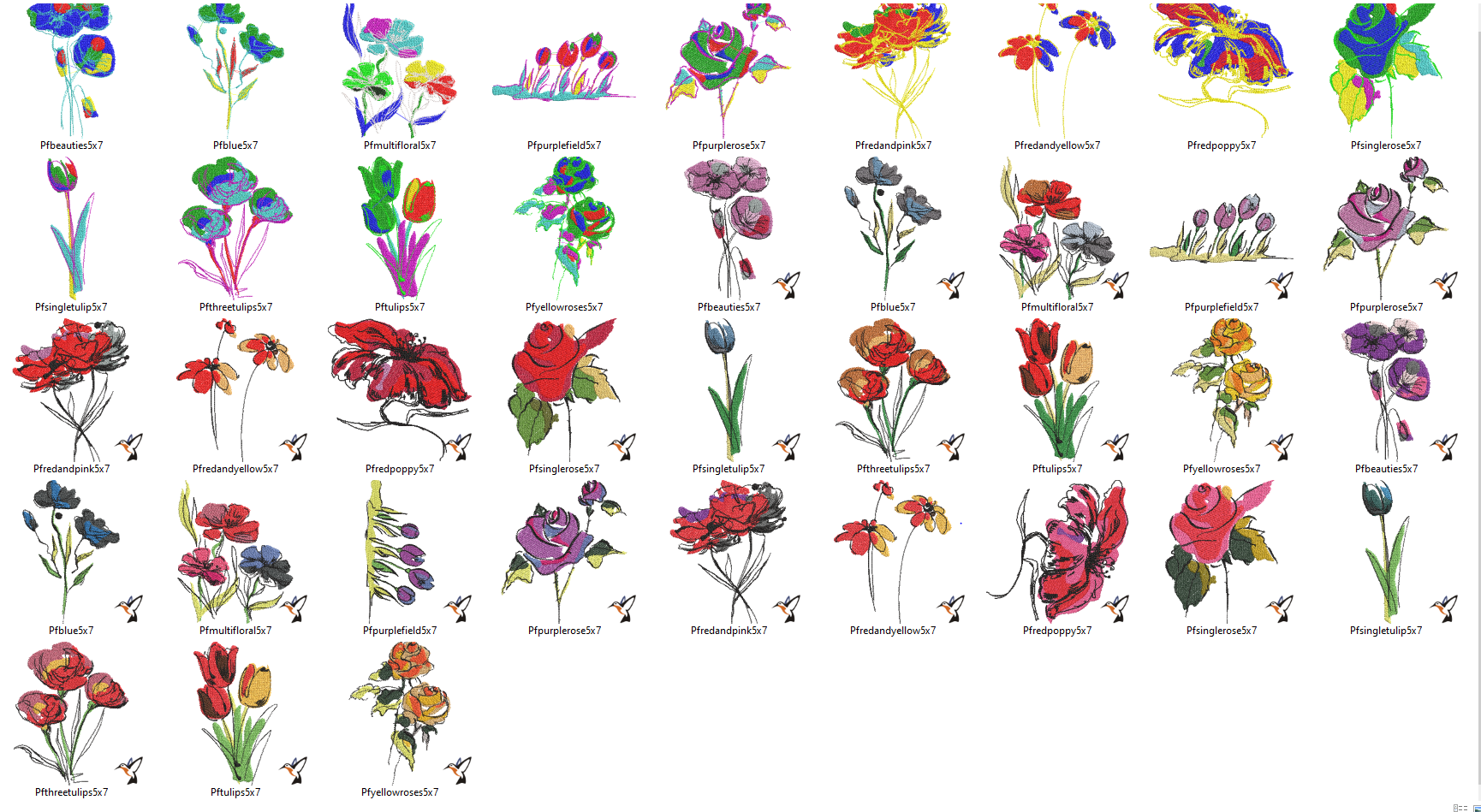 FREE DESIGN FLOWER 5X7INCI